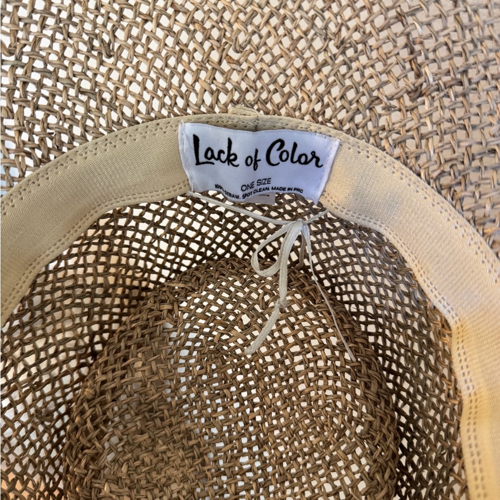 Lack Of Color Natural Straw Wide Brim Sun Hat - Picture 4 of 4